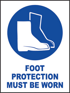 SAFETY SIGN (SAV) | Foot Protection Must Be Worn